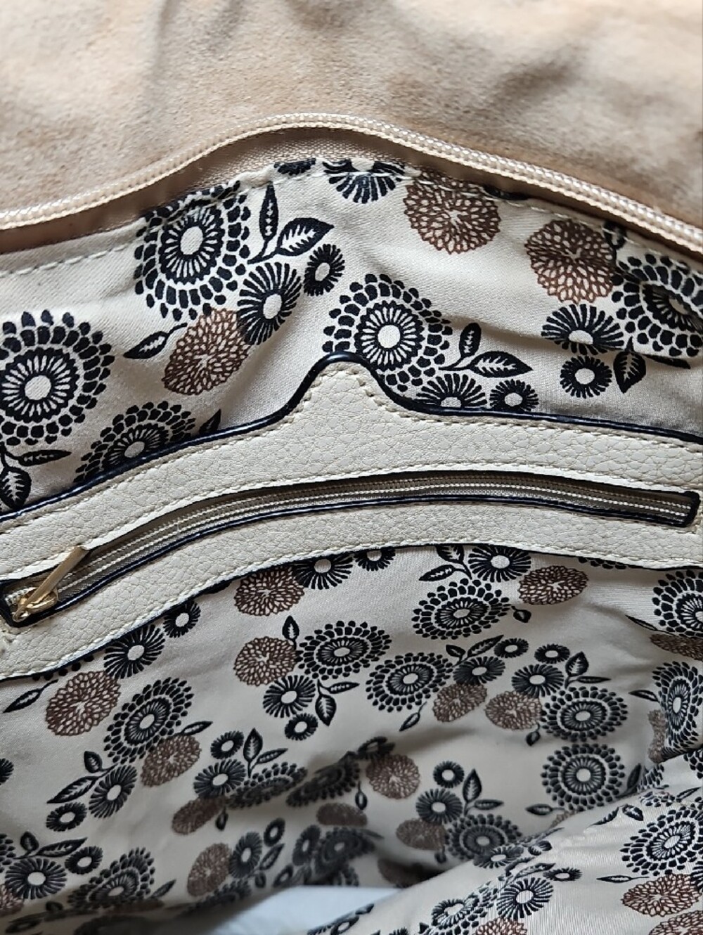 Heritage West Fringe Western Tote Bag in Tan and Cream New Crossbody - Picture 7 of 8